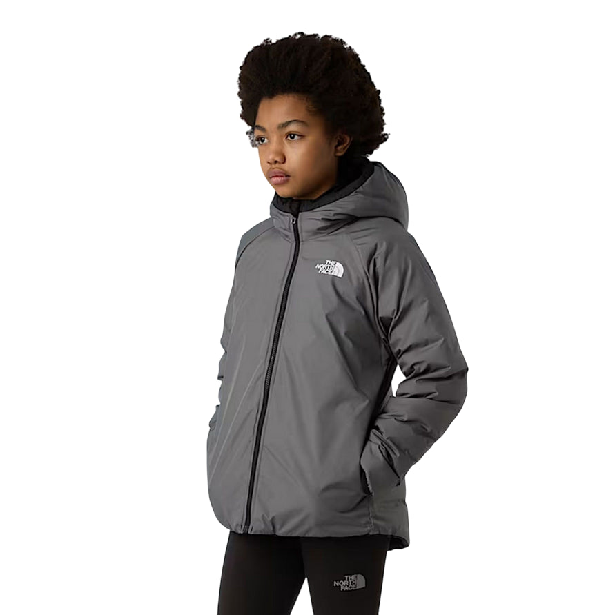The North Face Giacca reversibile Perrito da ragazza NF0A88UEWOO nero-grigio