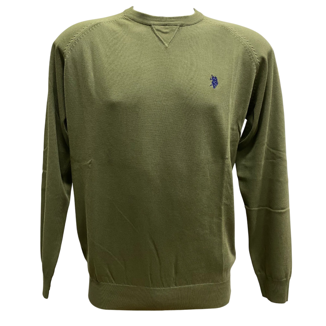 U.S.Polo Assn. maglia girocollo in filo di cotone da uomo Lin US41173003 448 verde