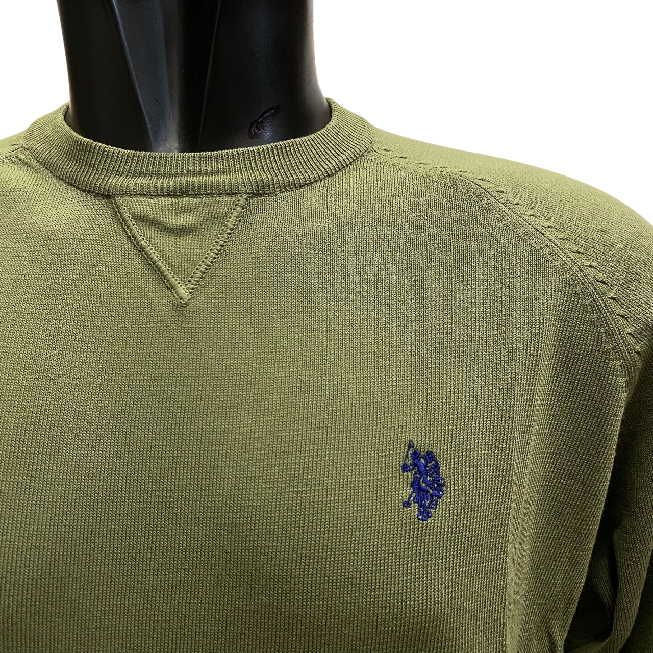 U.S.Polo Assn. maglia girocollo in filo di cotone da uomo Lin US41173003 448 verde