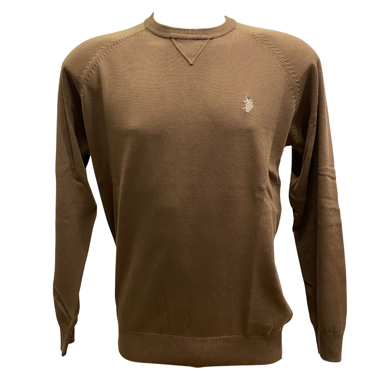 U.S.Polo Assn. maglia girocollo in filo di cotone da uomo Lin US41173003 469 marrone