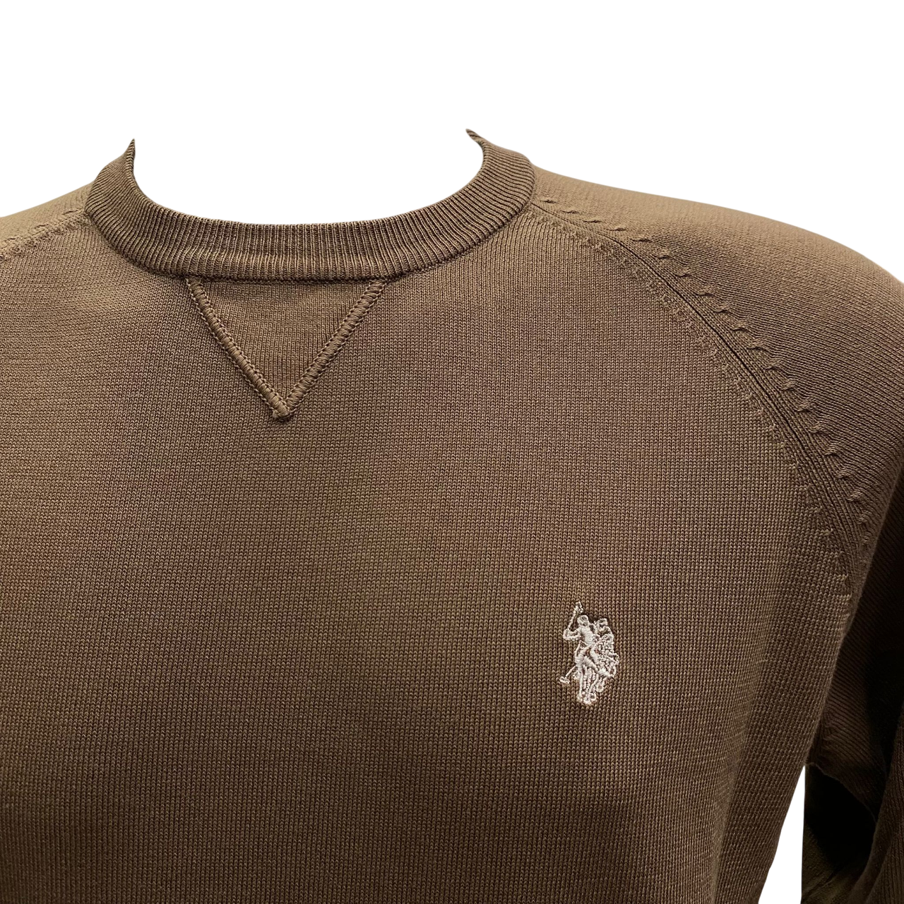 U.S.Polo Assn. maglia girocollo in filo di cotone da uomo Lin US41173003 469 marrone