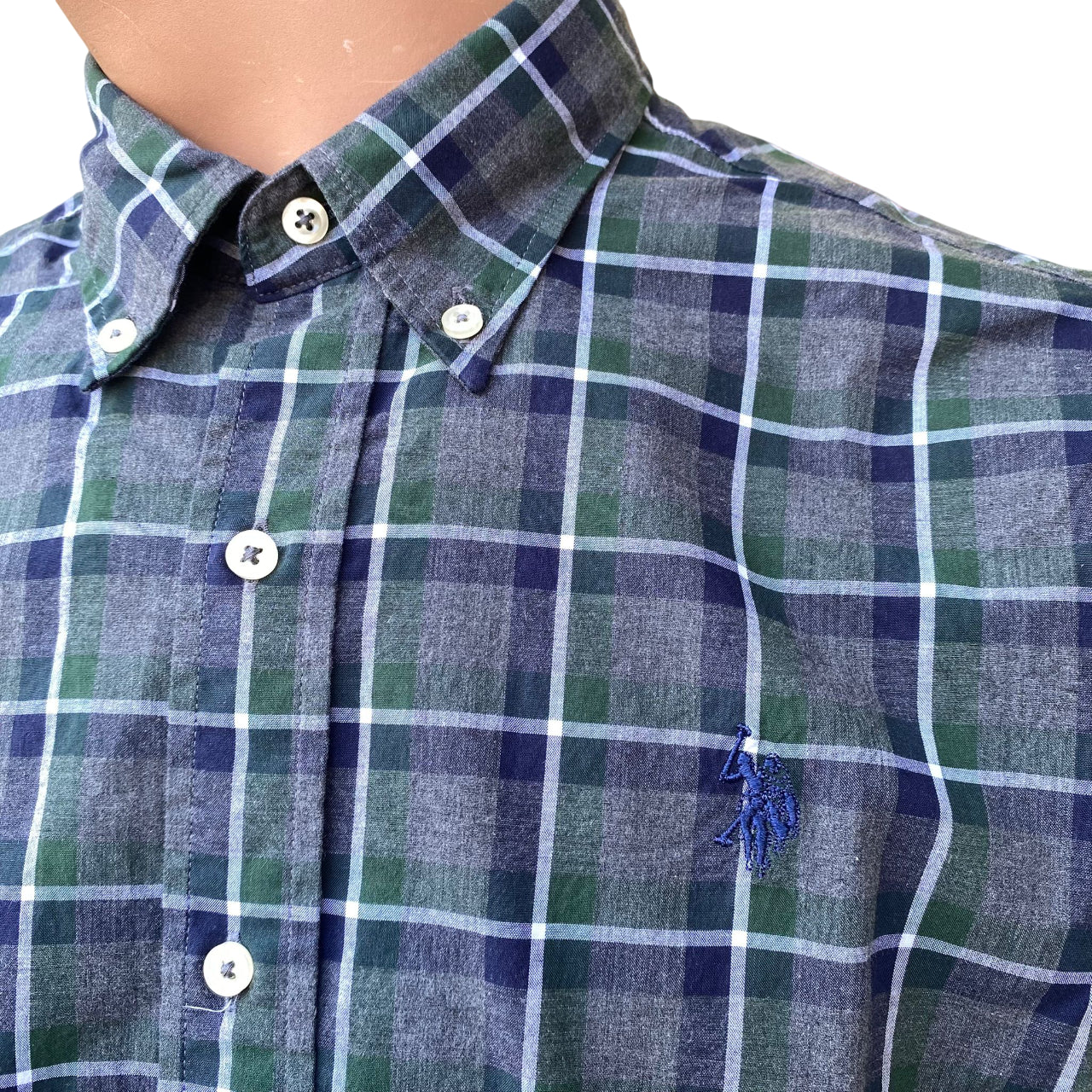U.S. Polo Assn. Camicia a Quadri Manica Lunga da Uomo US42104024 887 Verde – Stile Casual, Comfort Versatile e Qualità Classica