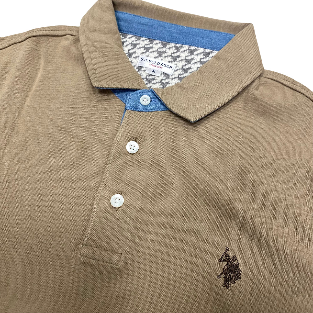 U.S. Polo Assn. Polo Manica Lunga da Uomo in Cotone Lyle Helbow US42177017 168 Beige – Eleganza Sportiva, Comfort Naturale e Versatilità Stagionale