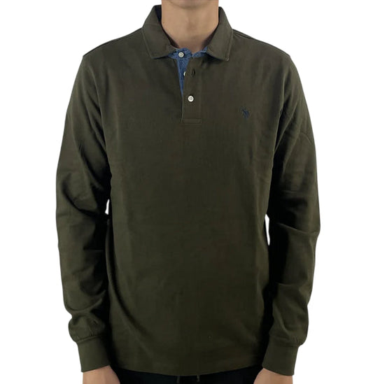 U.S. Polo Assn. Polo Manica Lunga da Uomo in Cotone Lyle Helbow US42177017 249 Verde – Eleganza Sportiva, Comfort Naturale e Versatilità Stagionale