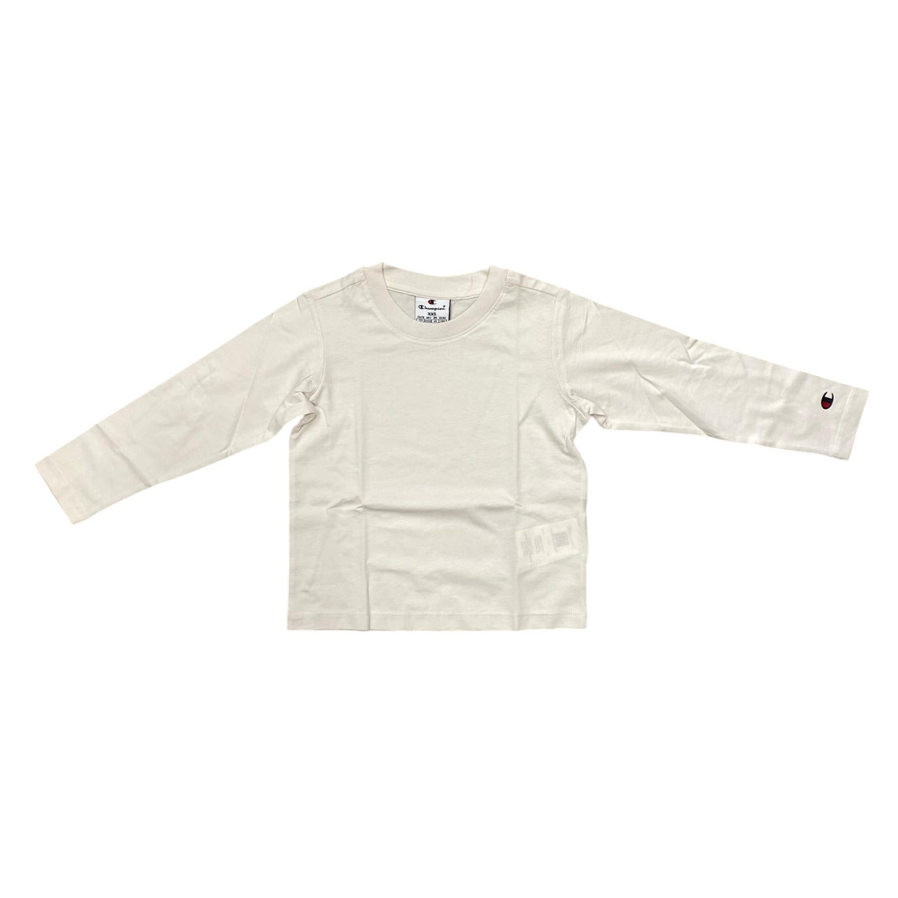 Champion Maglietta Manica Lunga Bambino 405254 WW056 Beige-Nero - Comfort e Stile Junior