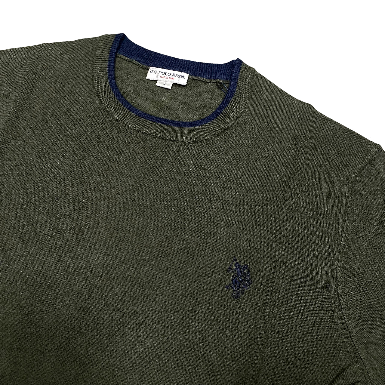 US Polo Assn Maglia Girocollo Misto Lana e Viscosa US42173007 249 Verde – Comfort Classico, Stile Versatile e Qualità Tradizionale