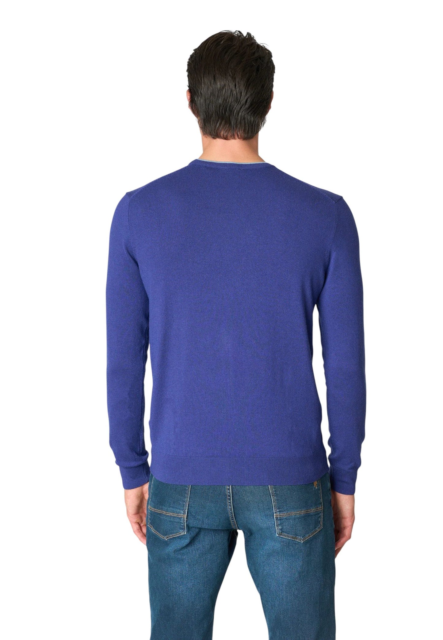 Maglia Girocollo US Polo Assn Uomo Blu - Misto Lana e Viscosa US42173007