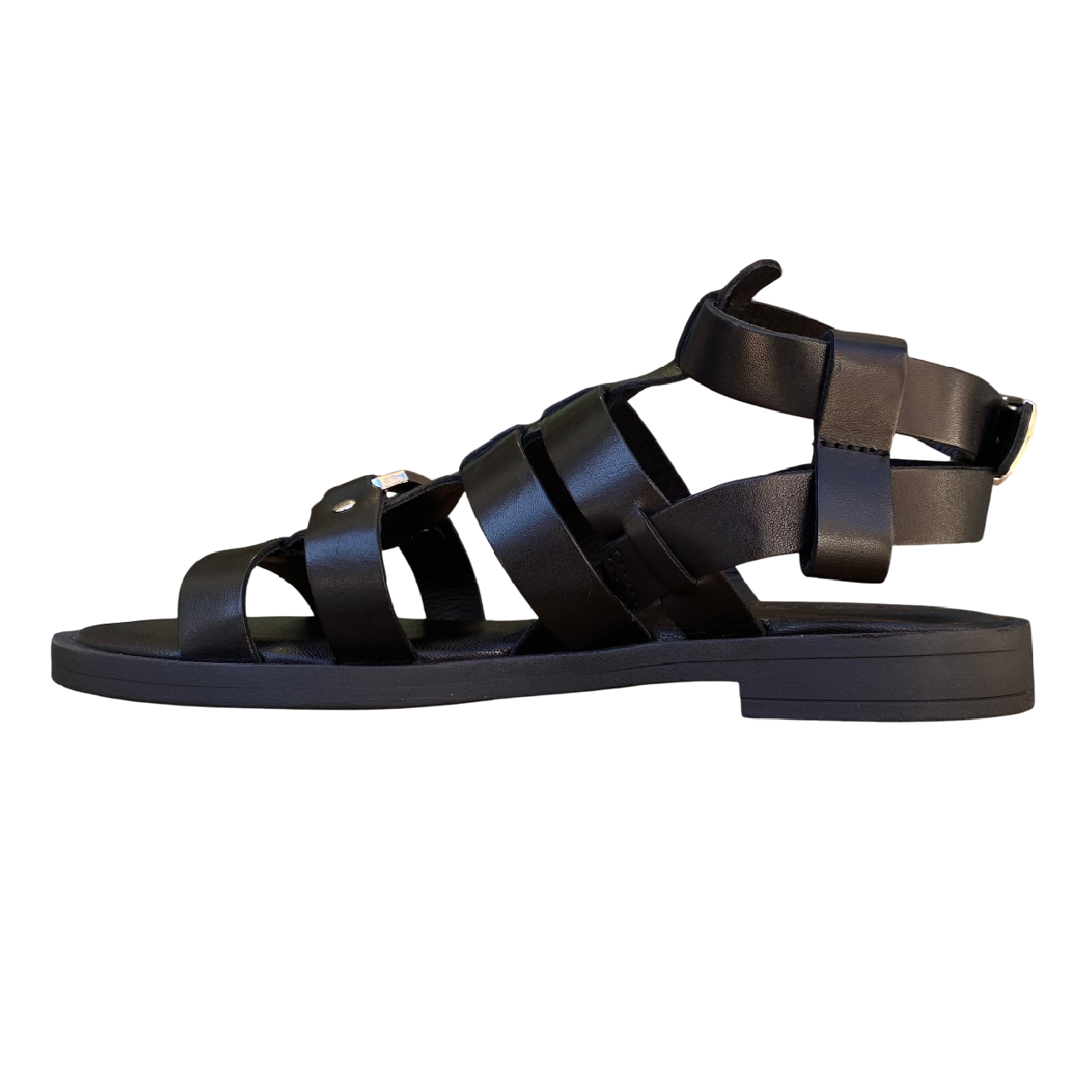 Sandalo da donna Vueva WD-425R25 311 BLK nero con tacco basso, vista laterale interna