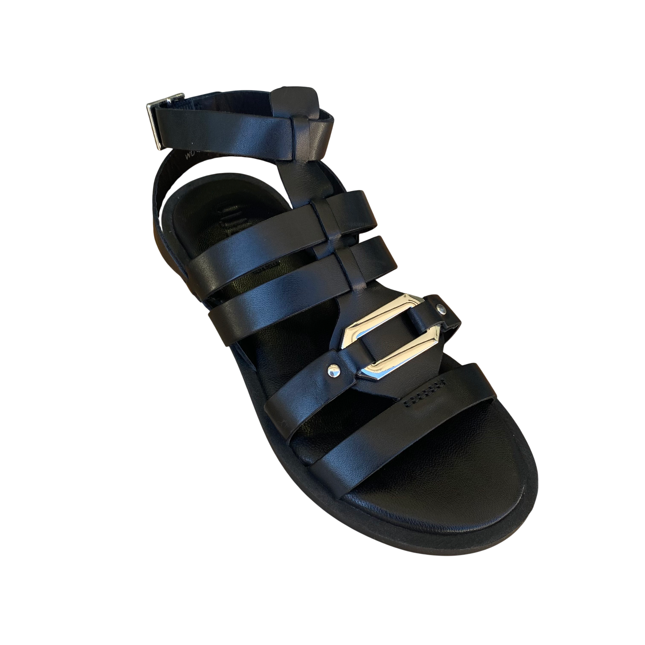 Sandalo da donna Vueva WD-425R25 311 BLK nero con tacco basso, vista dall'alto