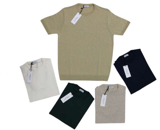 Free Joy T-Shirt in Maglia Filo a Maniche Corte – Tinta Unita