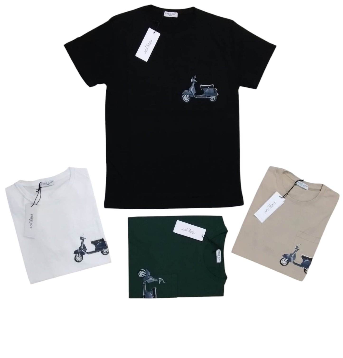 Free Joy T-Shirt a Maniche Corte con Taschino – Vespa 50