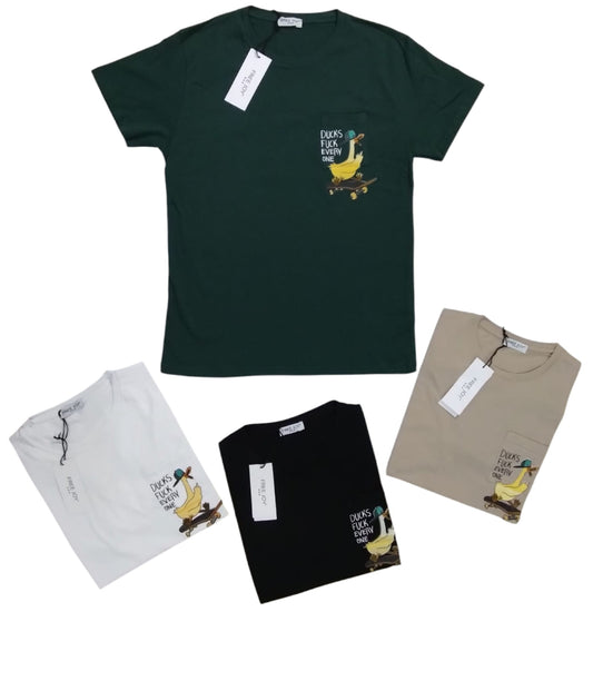 Free Joy T-Shirt a Maniche Corte con Taschino – Ducks Edition
