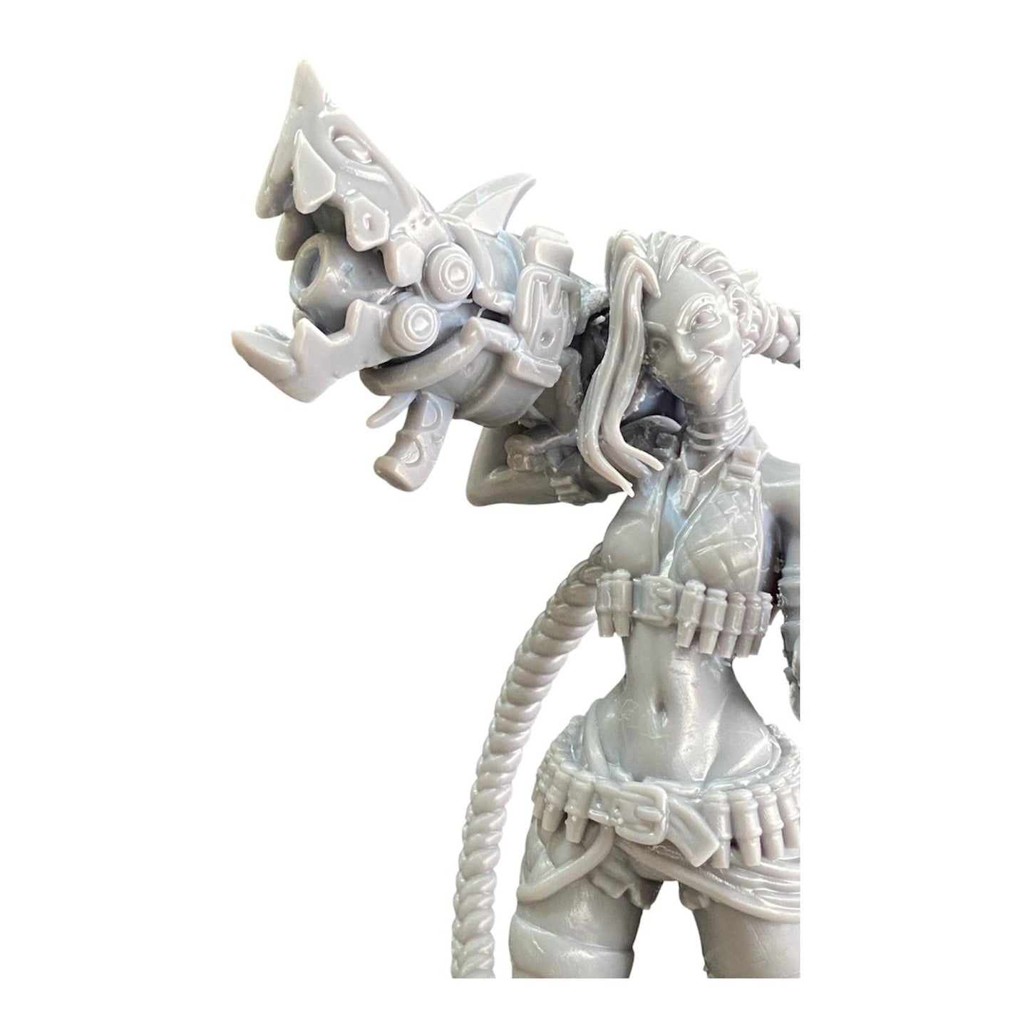 Action Figure Jinx League of Legends - Statua in Resina Premium con Base 20x15cm