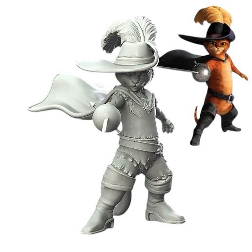 Statua Il Gatto con gli Stivali DreamWorks - Resina Artigianale 19x19cm