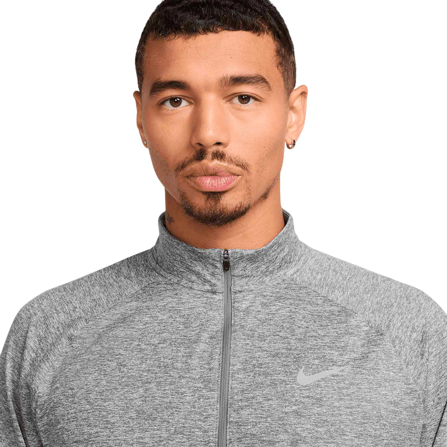 Nike Maglia Running Con Zip 1/4 Dri-FIT Stride HV2180-084 Smoke Grey – Uomo Comfort Sport