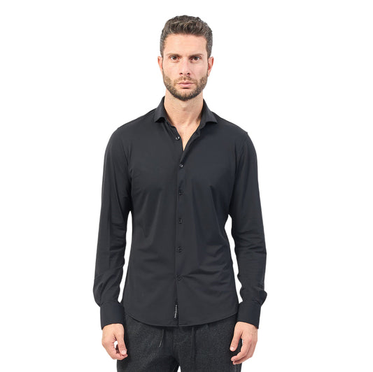 YES ZEE – Camicia Uomo No Stiro 0362 C809 0801 Nero