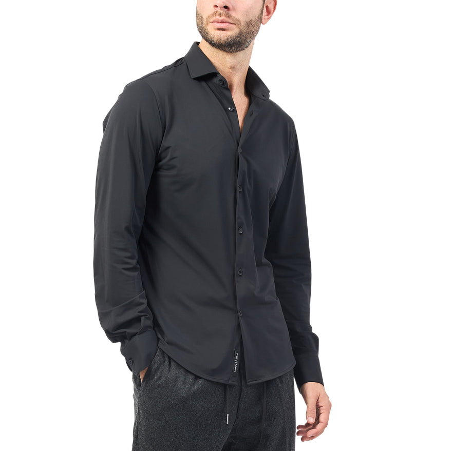 YES ZEE – Camicia Uomo No Stiro 0362 C809 0801 Nero