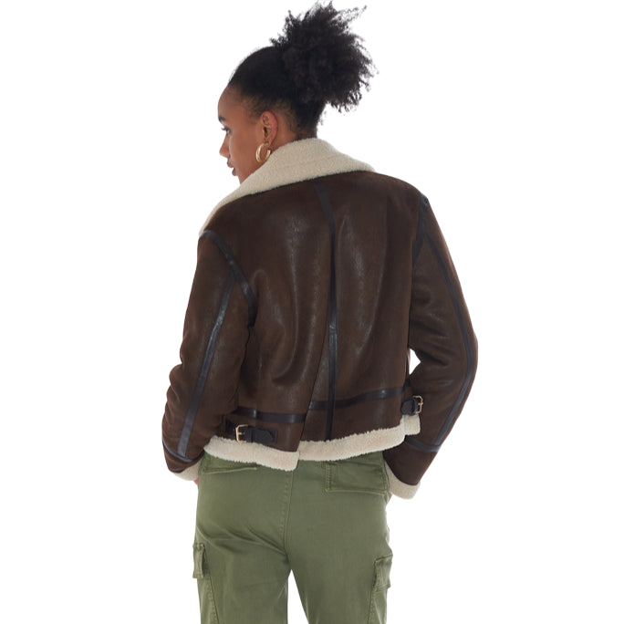 YES ZEE – Giubbino Teddy Donna corto 1450 J023 Moro - retro