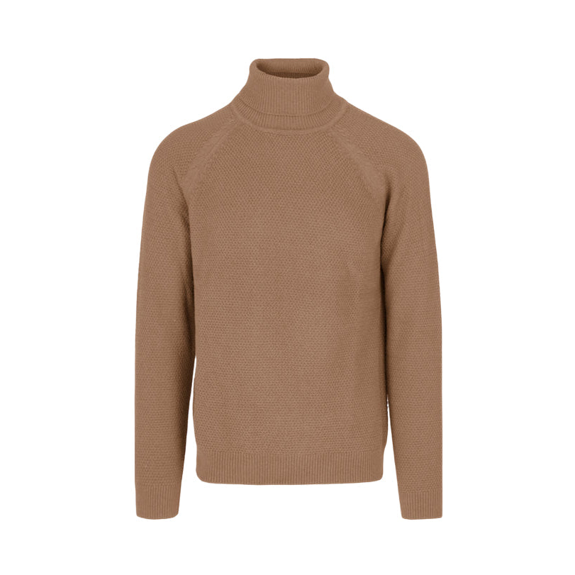 Censured Maglione Dolcevita Uomo Maniche Raglan MMC604TCWH5 08 Biscotto - Maglione Uomo Caldo e Traspirante