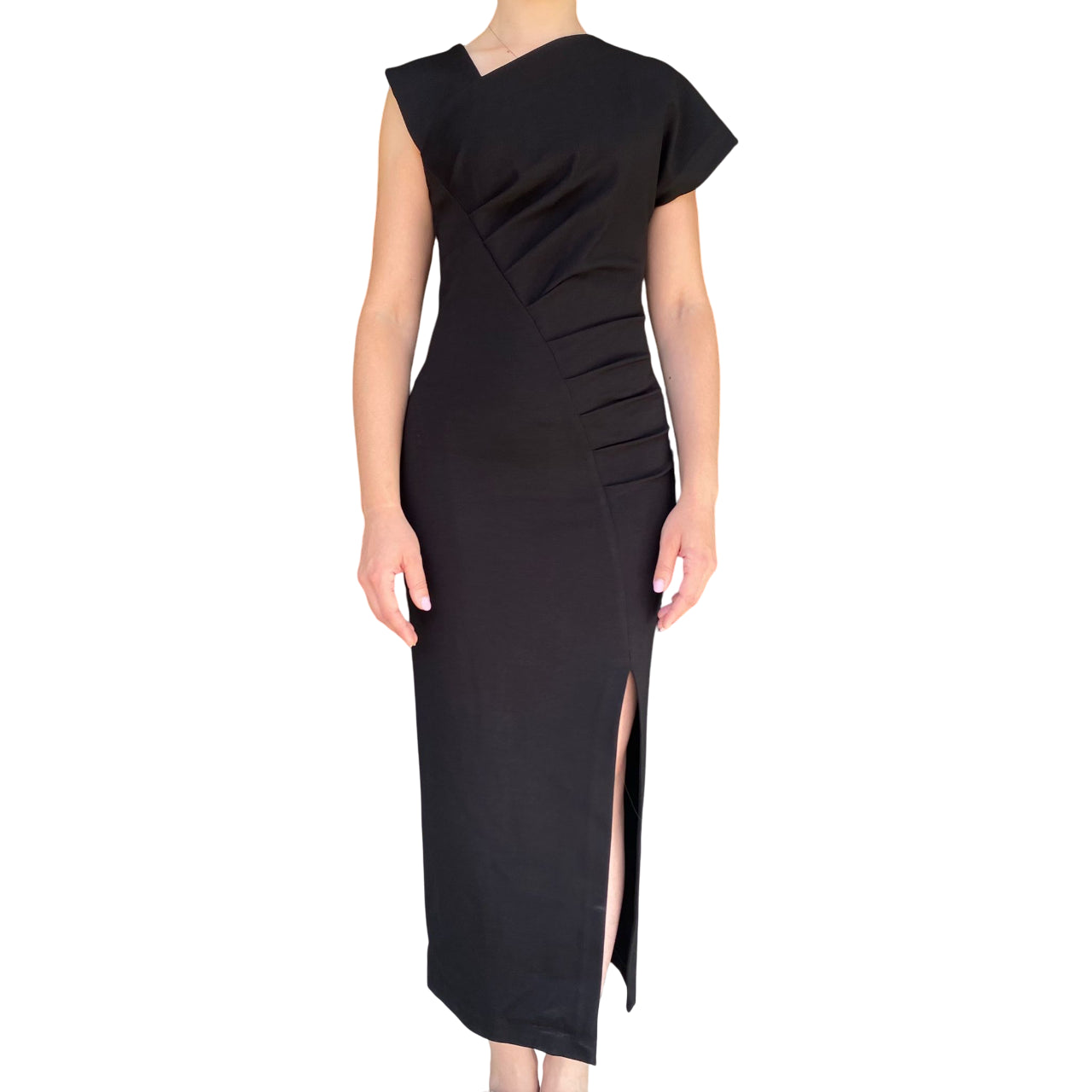 Yes Zee Abito Lungo 1432A037 - Vestito Donna Nero Nuovo Arrivo Vista Frontale