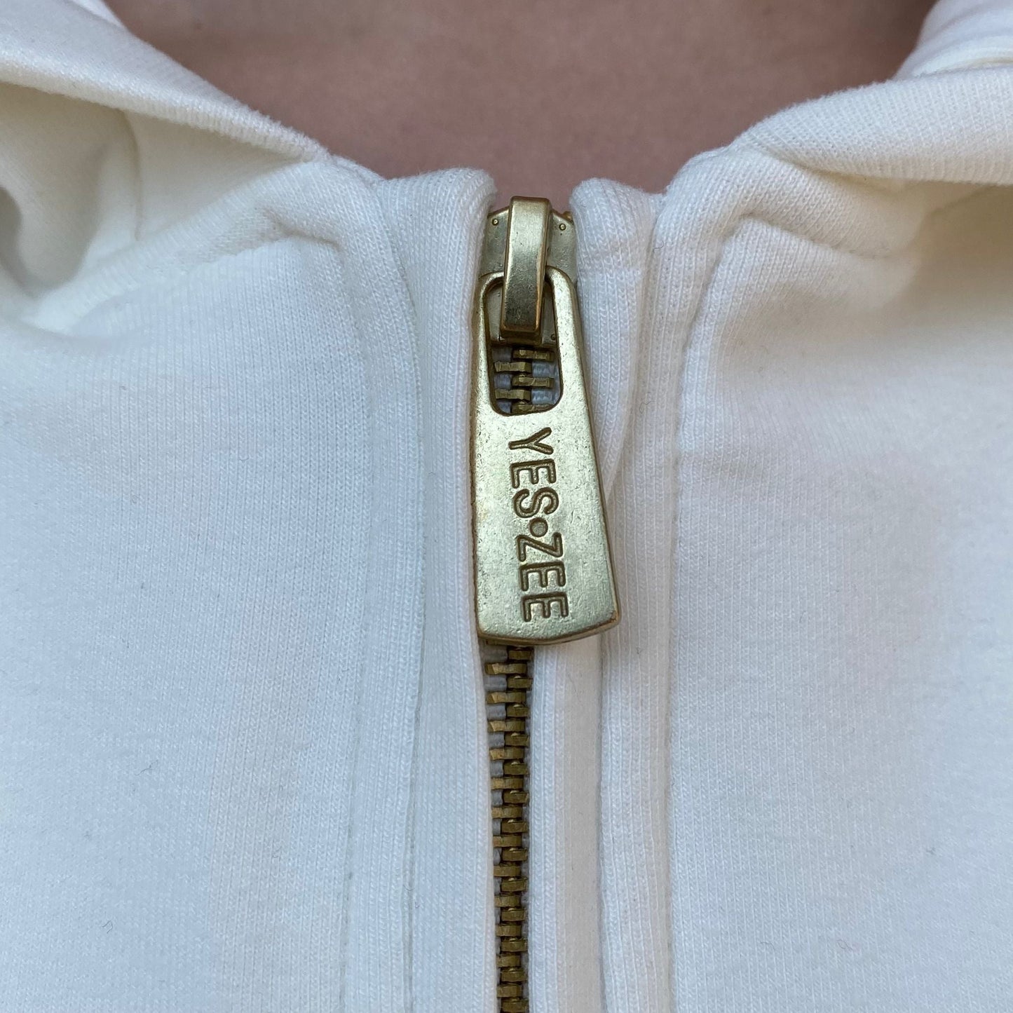 Yes Zee Felpa Donna Full zip In Punto Milano Cappuccio 1116 F001 0157 avorio