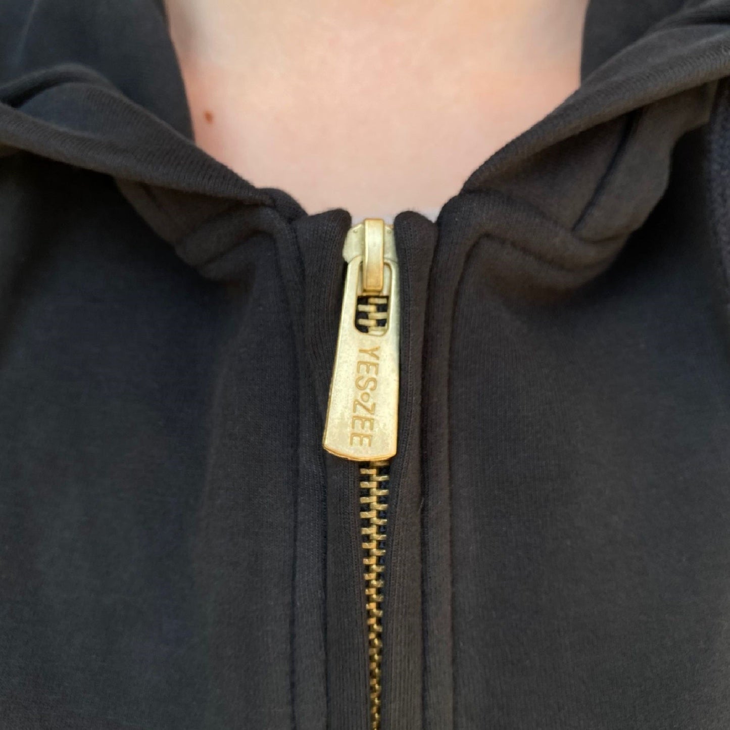 Yes Zee Felpa Donna Full zip In Punto Milano Cappuccio 1116 F001 0801 Nero