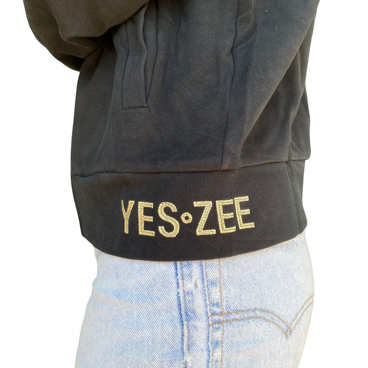 Yes Zee Felpa Donna Full zip In Punto Milano Cappuccio 1116 F001 0801 Nero