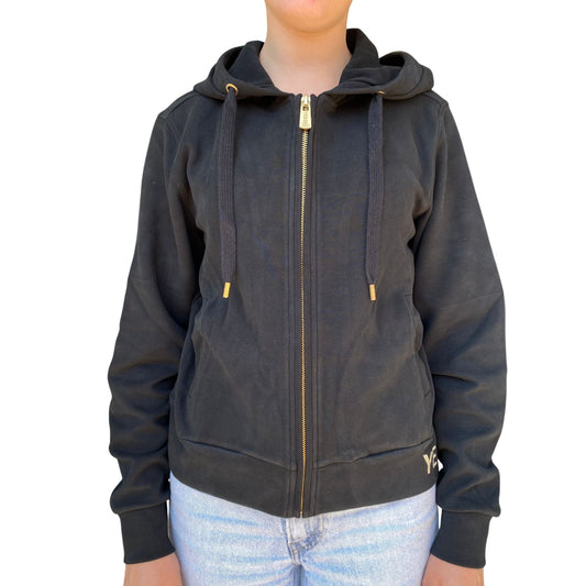 Yes Zee Felpa Donna Full zip In Punto Milano Cappuccio 1116 F001 0801 Nero