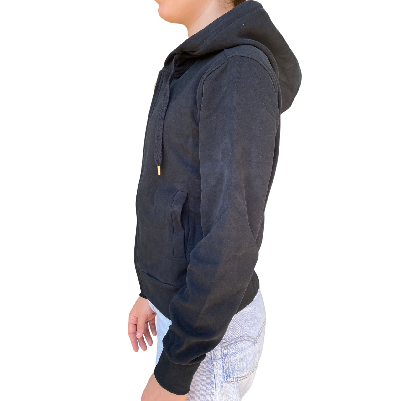 Yes Zee Felpa Donna Full zip In Punto Milano Cappuccio 1116 F001 0801 Nero