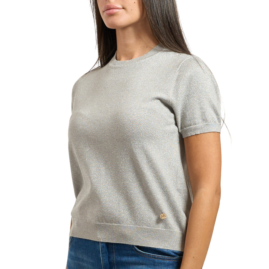 Yes Zee Maglia a Manica Corta 1040 M101 0819 Grigio