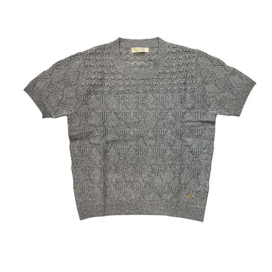 Yes Zee Maglia manica corta Donna Glitter Lavorata 1398 M019 grigio