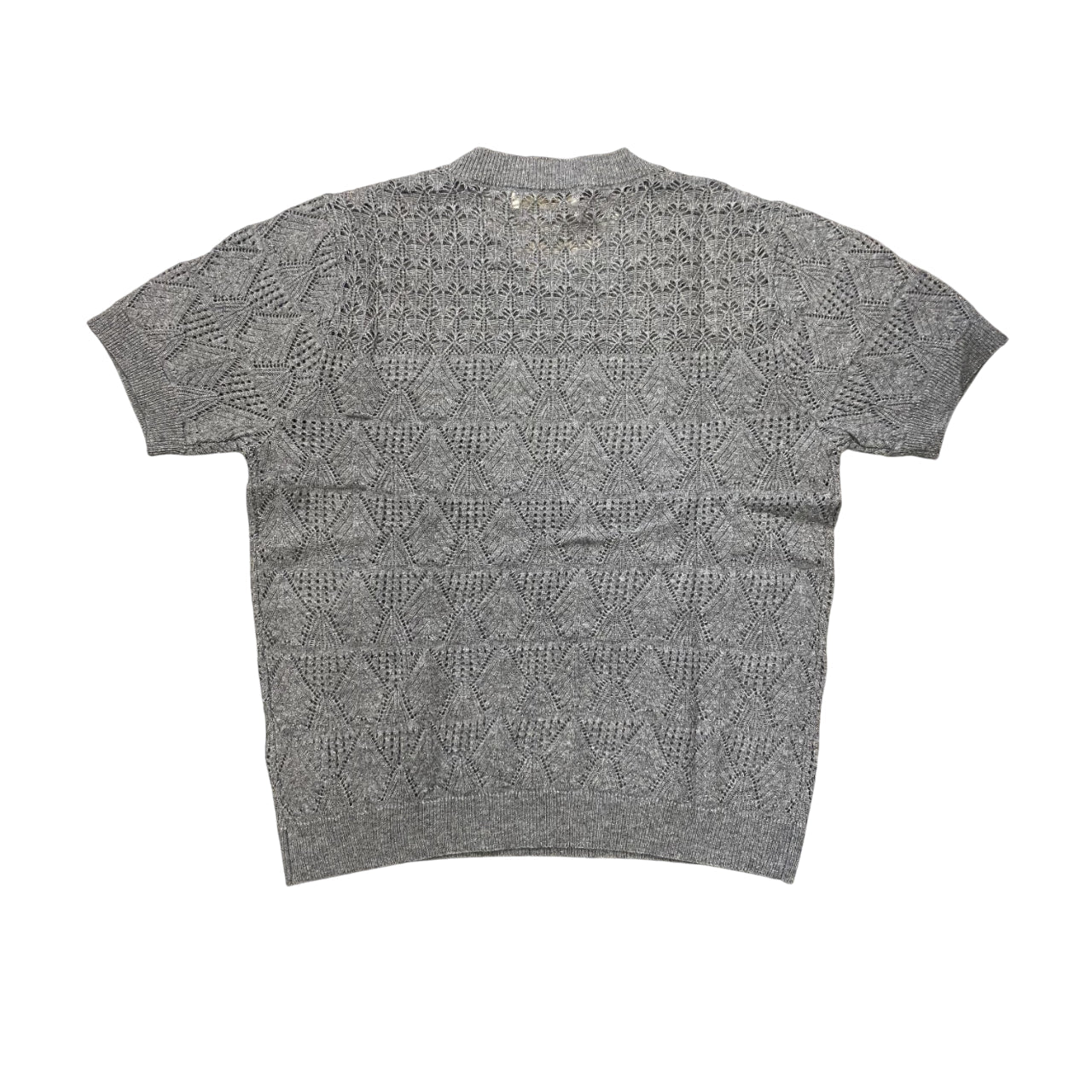 Yes Zee Maglia manica corta Donna Glitter Lavorata 1398 M019 grigio