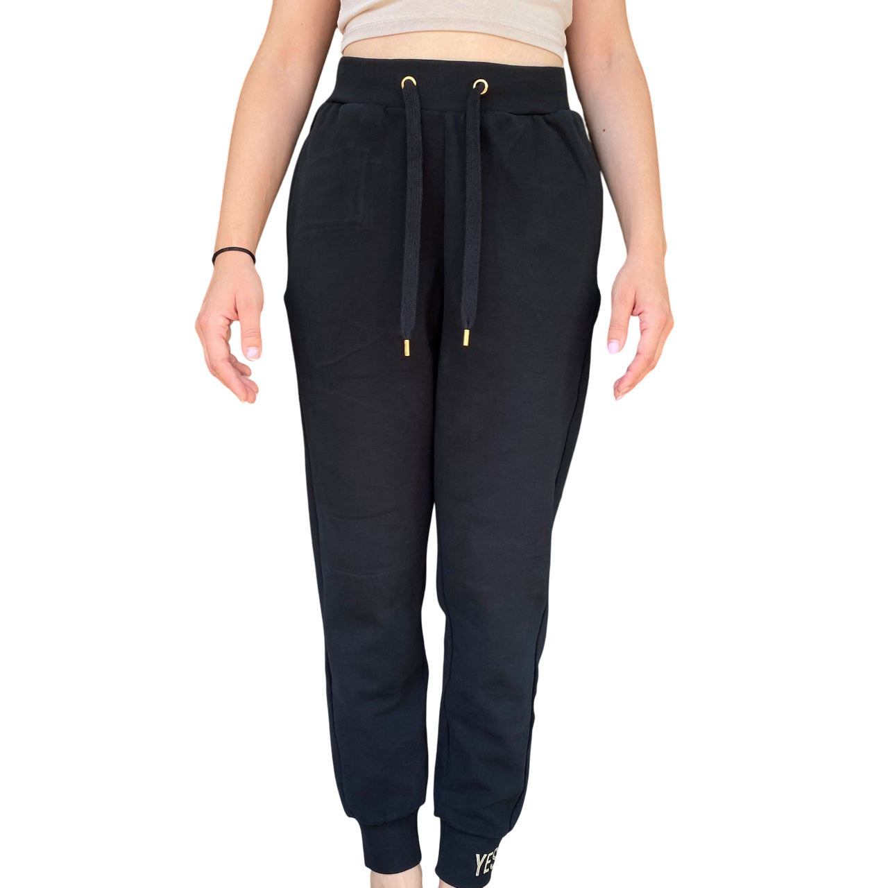 Yes Zee Pantalone Donna In Punto Milano 1115 P381 0801 Nero