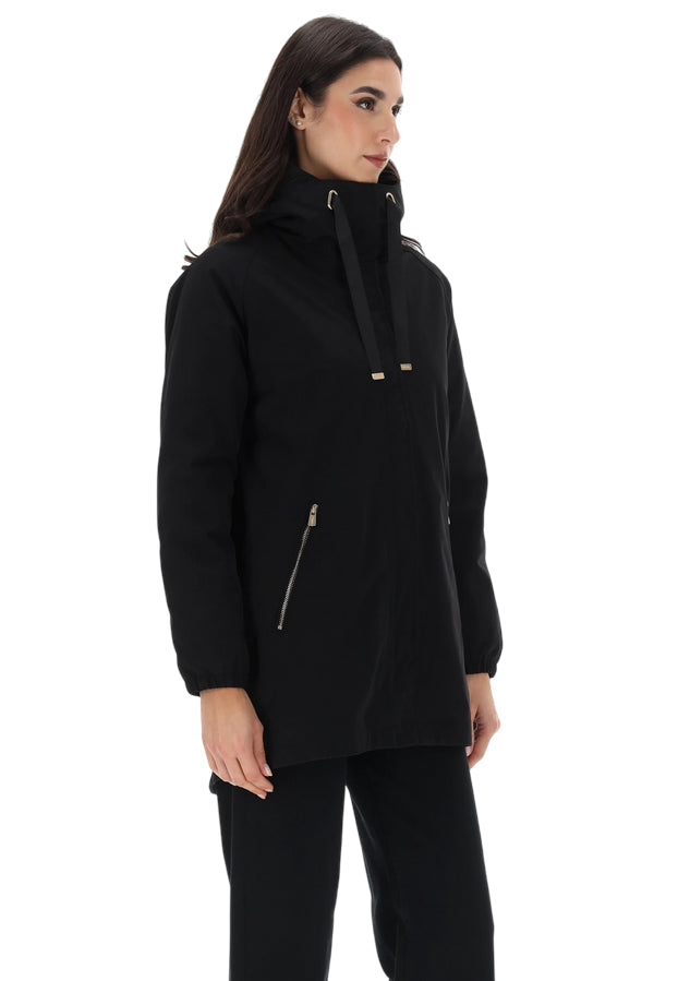 Yes Zee Parka Donna 1659 O069 0801 Nero – Giubbotto Imbottito Elegante - laterale