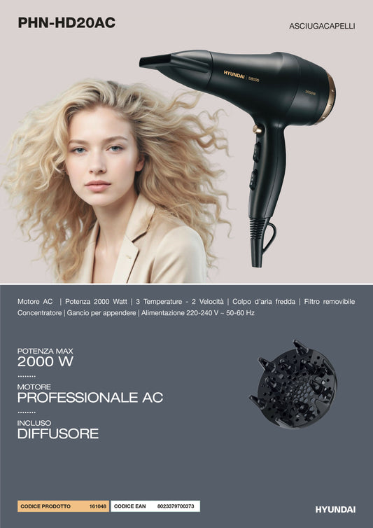 PHN-HD20AC | ASCIUGACAPELLI