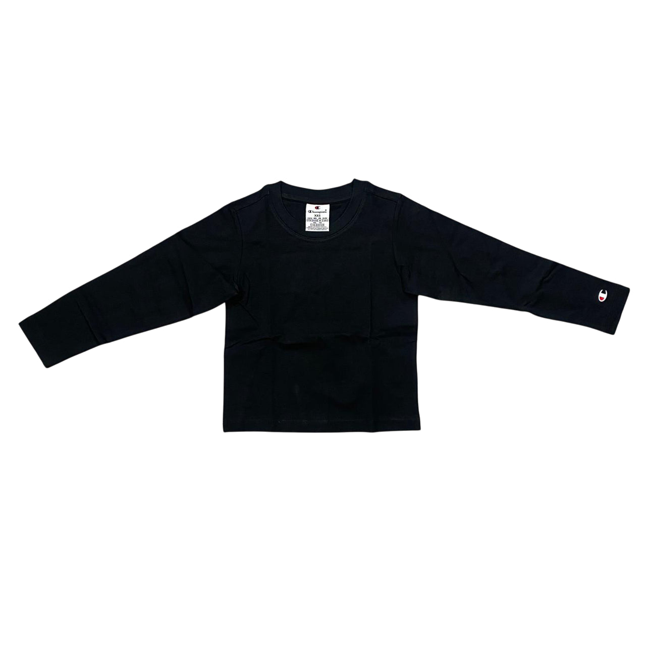 Champion Maglietta Manica Lunga Bambino 405254 WW056 Beige-Nero - Comfort e Stile Junior