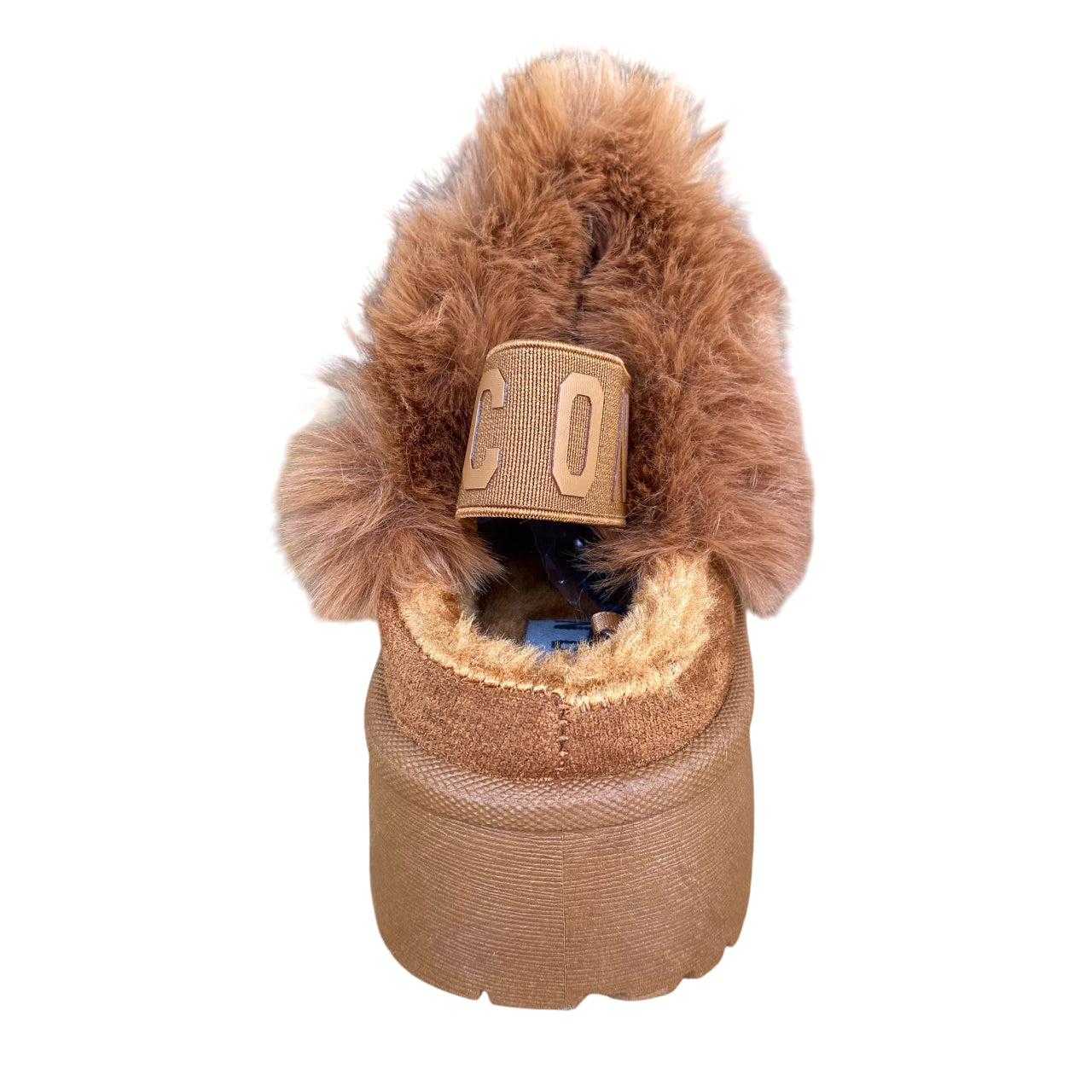 Sabot Icon donna IC04679SD biscotto, platform 4cm, nabuk e logo brillantinato. Comfort, stile.