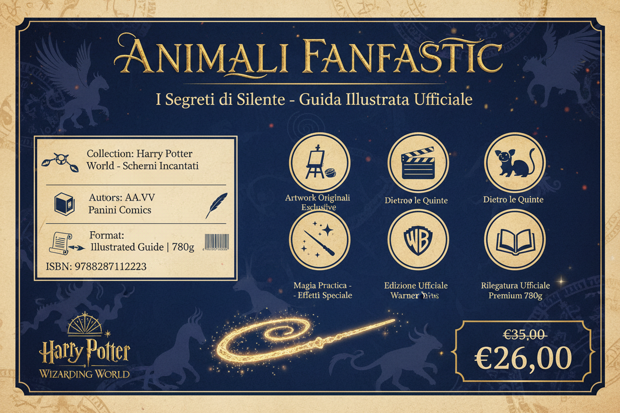 Animali Fantastici I Segreti di Silente Guida Illustrata Infografica
