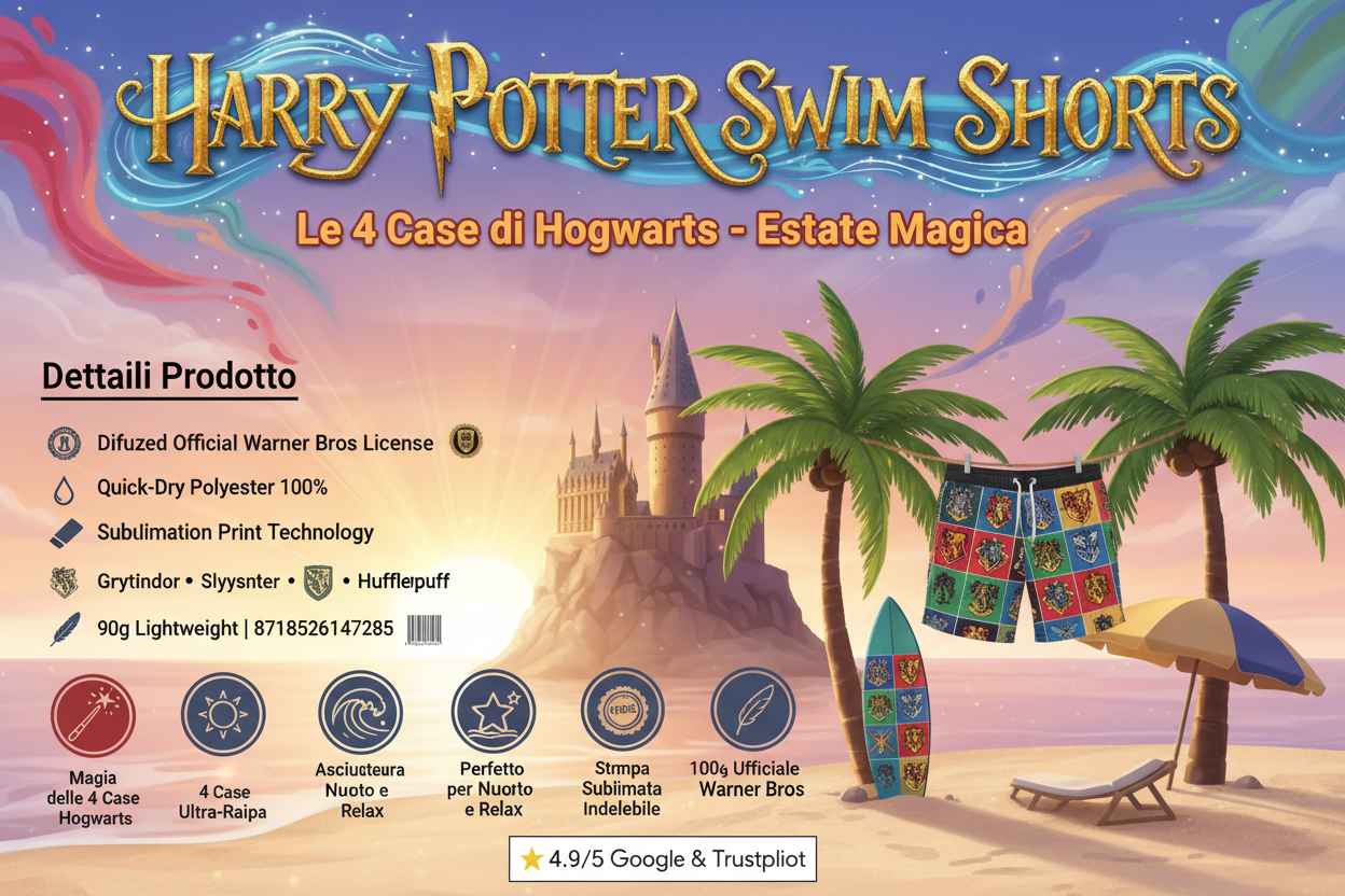 Costume da Bagno Harry Potter Infografica Tropicale