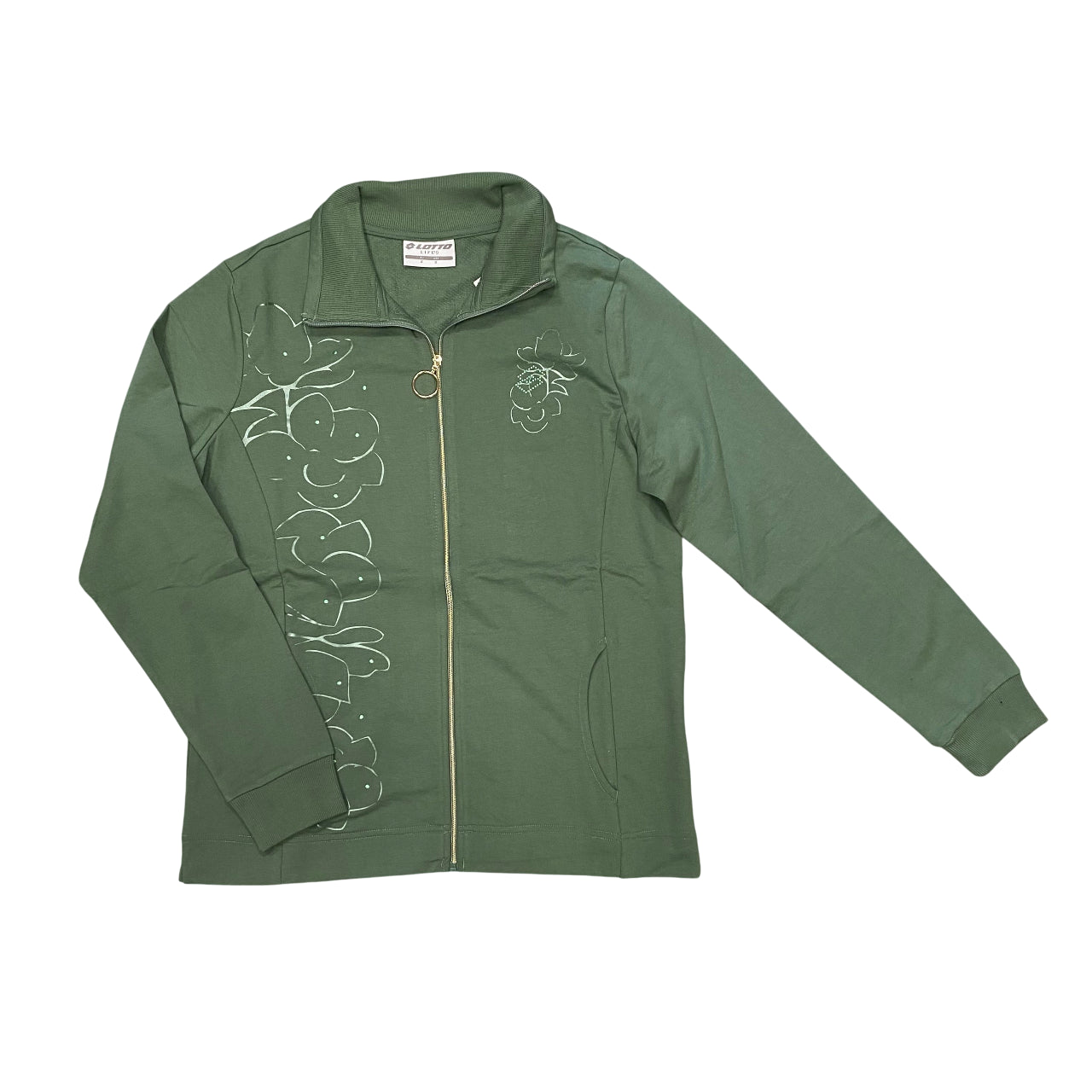 Lotto tuta sportiva da donna in cotone Lynda 222293 D7Q verde-grigio