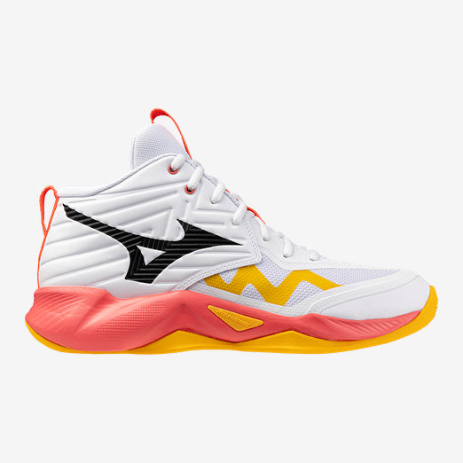 Mizuno Wave Momentum Pro Mid V1GA254501 Scarpe Pallavolo Bianco-Corallo