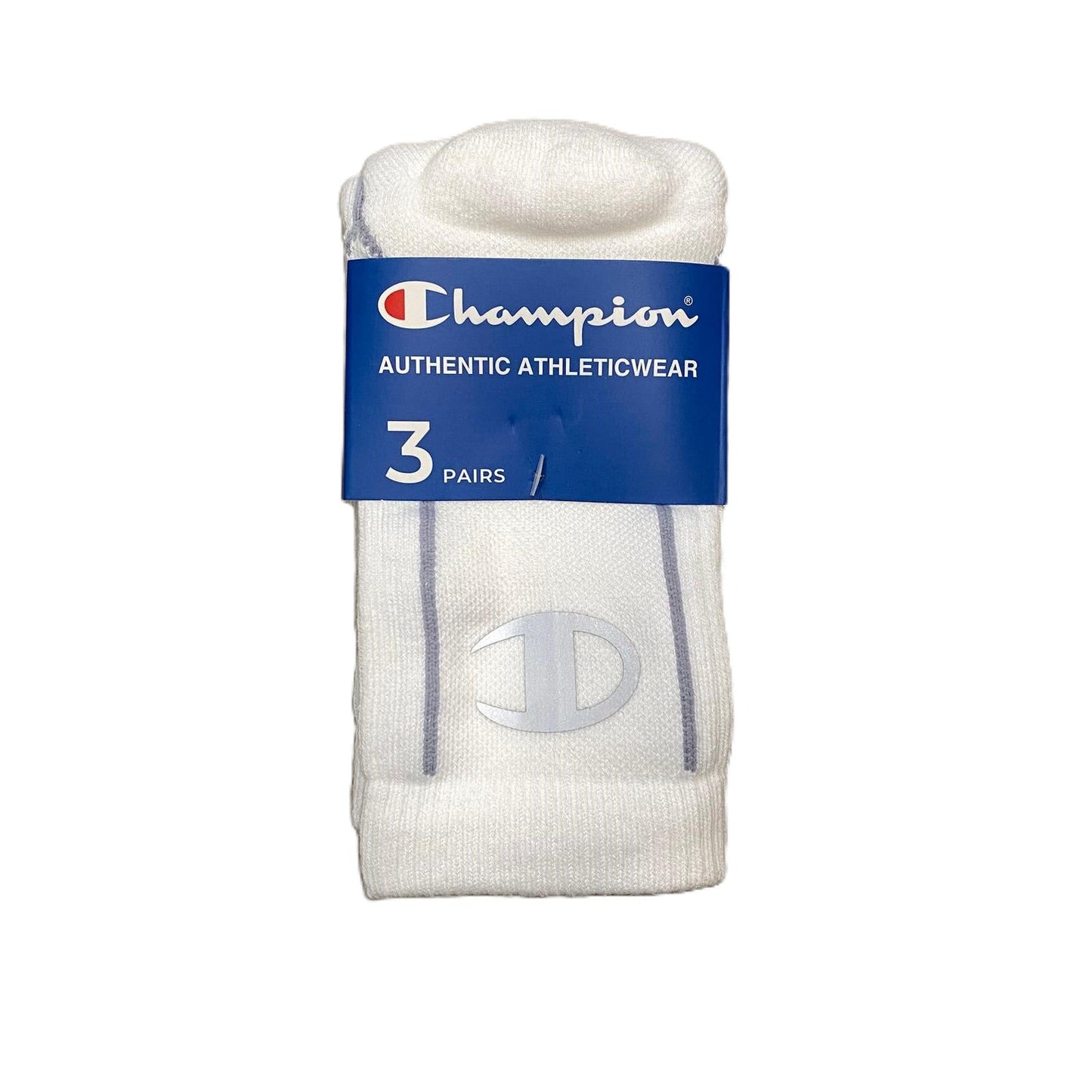 Champion Calza U20141 WW001 Ammortizzante e Traspirante Media Altezza – Confezione da 3 Paia con Logo Rifrangente