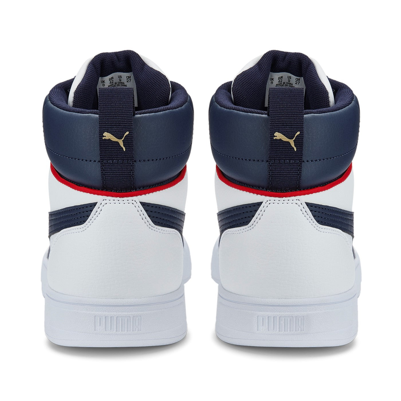 Puma scarpa sneakers alta da uomo Caven Mid 385843 03 bianco-blu-rosso