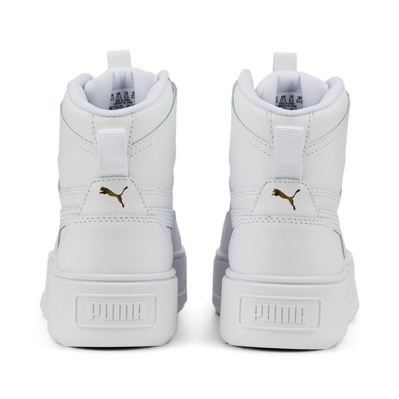 Puma scarpa sneakers alta con zeppa Karmen Rebelle Mid 387213 01 bianco