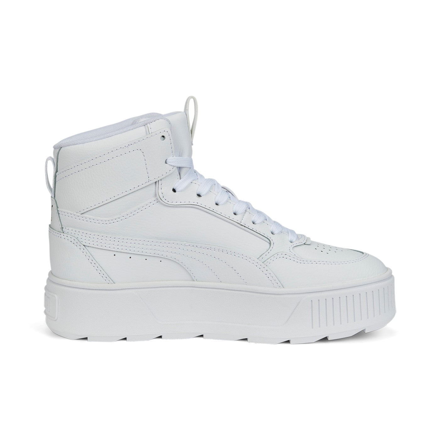 Puma scarpa sneakers alta con zeppa Karmen Rebelle Mid 387213 01 bianco