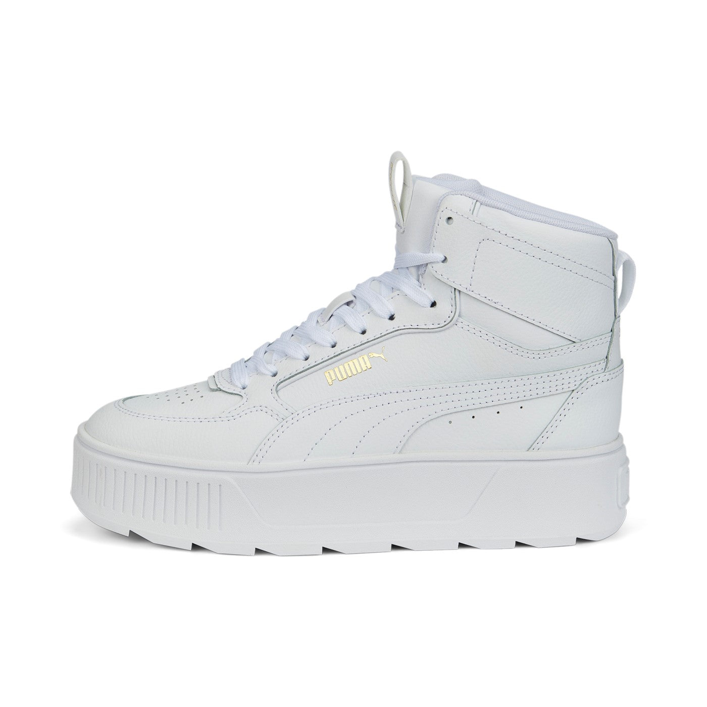 Puma scarpa sneakers alta con zeppa Karmen Rebelle Mid 387213 01 bianco