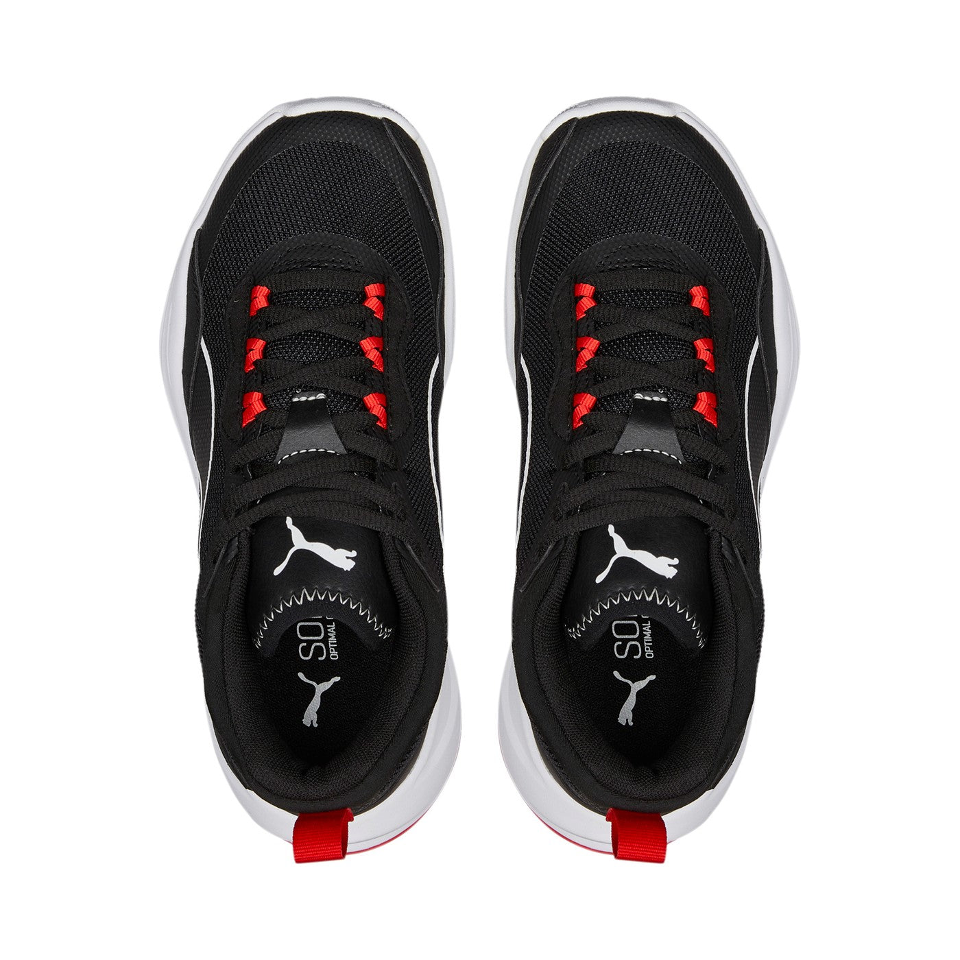 Puma Scarpa da pallacanestro da ragazzo Playmaker 387353 01 nero-bianco-rosso