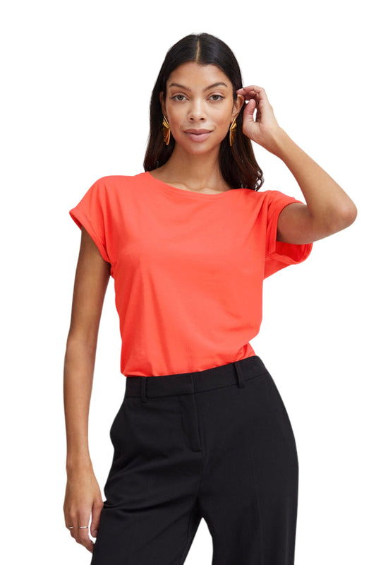 b.young maglietta manica corta donna BYPamila 20804205 181651 corallo