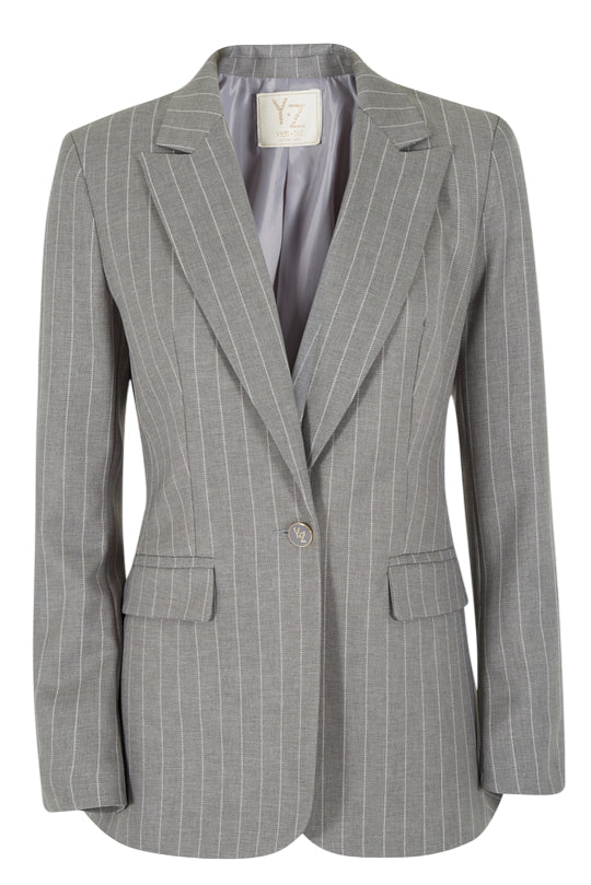 Yes Zee Giacca Gessata 1404 G015 2819 Grigio - Eleganza e Stile Italiano