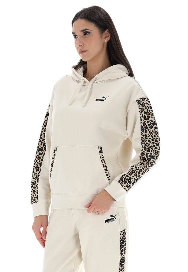 Puma Felpa Donna con Cappuccio 688084-87 Beige